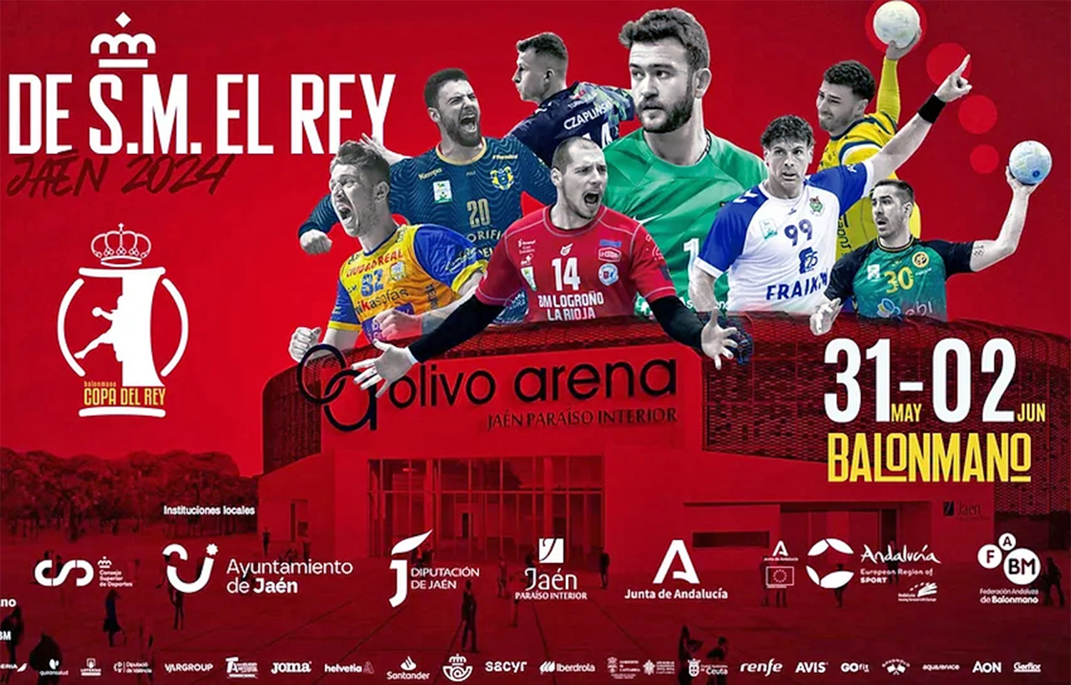 El Olivo Arena de Jaén alberga este viernes, 31 de mayo, la fase final de la XLIX Copa del Rey de balonmano, así como de la Minicopa