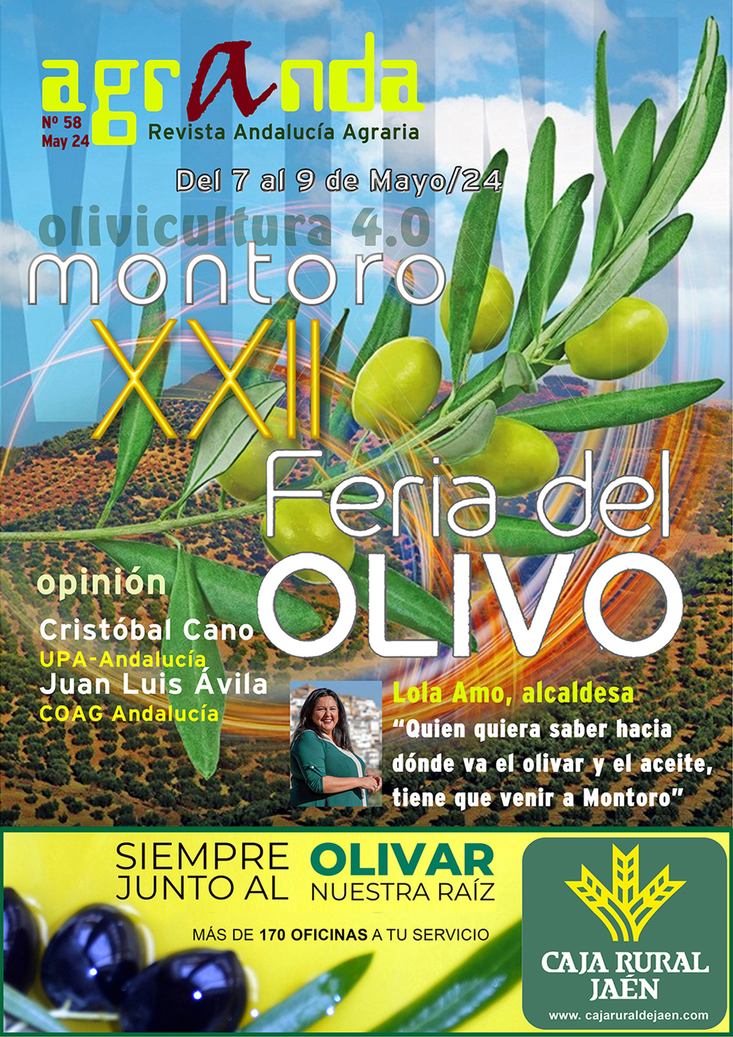 El último número de la revista Andalucía Agraria –AGRANDA- presente en la XXII Feria del Olivo de la localidad de Montoro